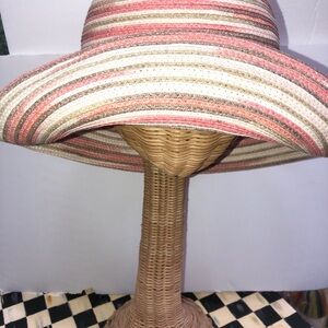 Eric Javits Packable Sun Hat Pink Stripe